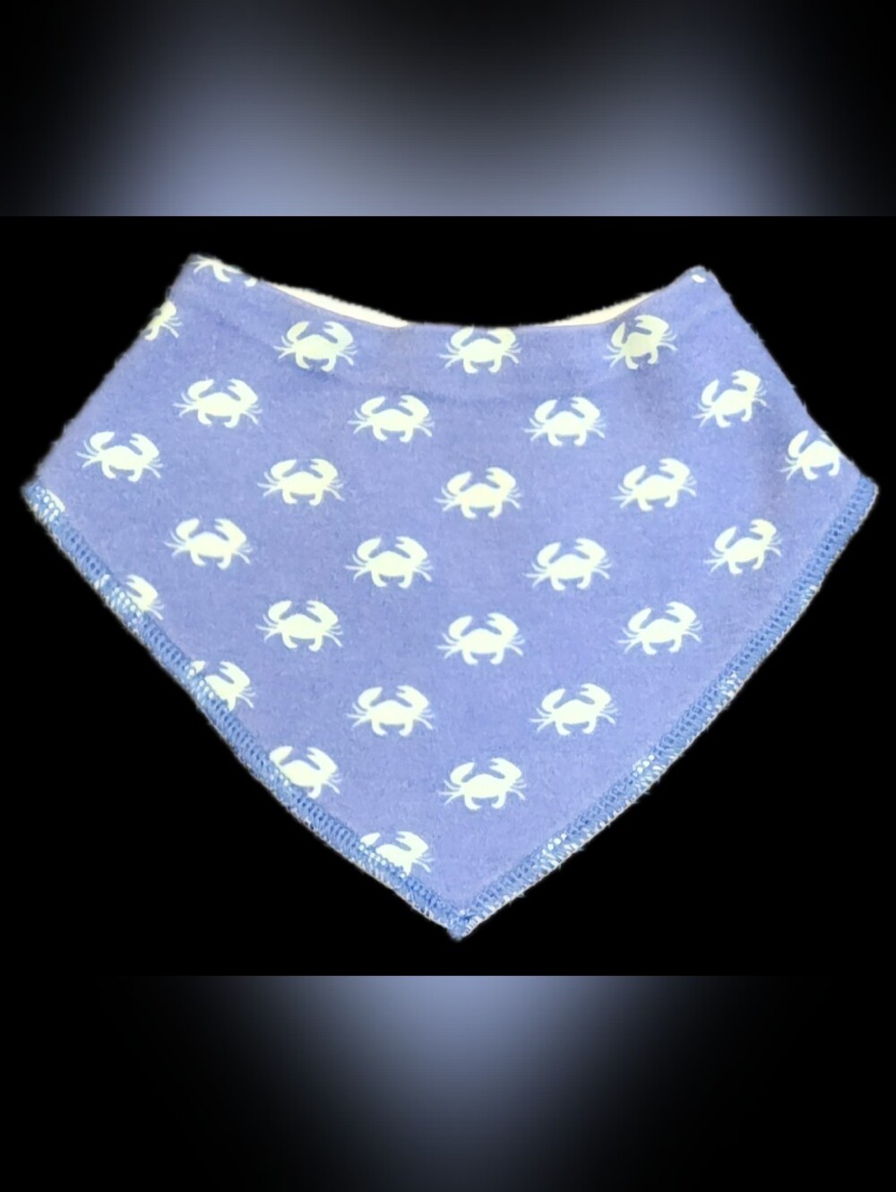 #IC100 Kids Crab Print Bandana Bib - Blue